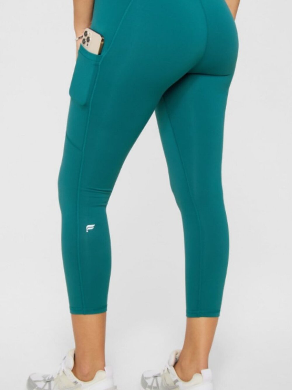 Fabletics On-The-Go PowerHold High-Waisted Capri Green